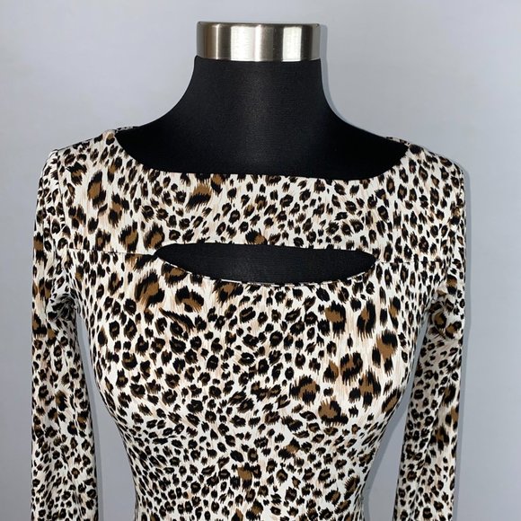 Carmen Marc Valvo Animal Print Top XS - Picture 2 of 4